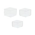 thumbnail image 3 of Caja de almacenamiento de escritorio, estuche de almacenamiento, contenedor de joyas transparente, liviano e impermeable, organizador de cosméticos 3 piezas, 3 of 8