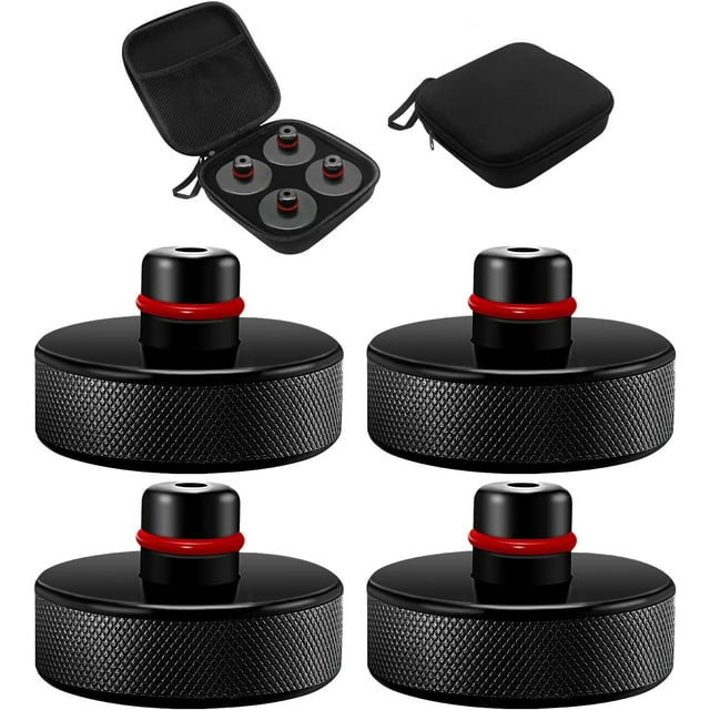 Jinsinto 4 Pieces Jack Pad Block Compatible with Tesla Model 3/Y/S/X, Rubber Jack Pad with Storage Case, Jack Pad, Jack Lift Pads
