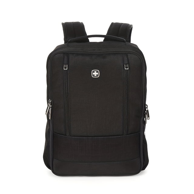 SUISSEWIN Backpack, Simple Balck/Grey Large Capacity Backpack, 15.6 Inch Laptop Bag, Suitable For Commuting, Business Trips, Travel, Campus