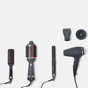 Hairitage Hair Tools Set: 1 Ceramic Tourmaline Flat Iron / Straightener and Curling Iron with Play Cool Argan Oil Heat Protectant Spray
