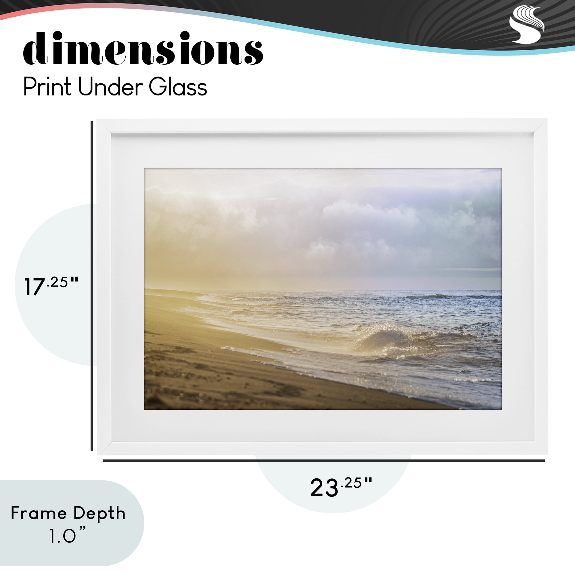 Stupell Industries Gentle Seaside Breeze White Framed Print Under Glass, design by Marcus Prime