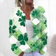 thumbnail image 1 of Cárdigan informal de punto con estampado del Día de San Patricio para mujer, abrigo con botones, 1 of 5