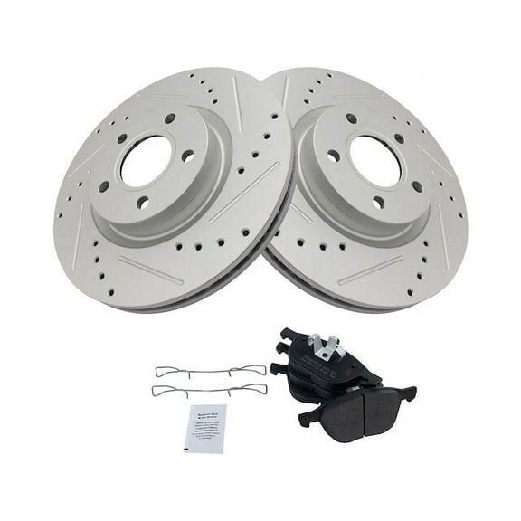 Front Brake Pad and Rotor Kit - Compatible with 2013 - 2019 Ford Escape FWD 2014 2015 2016 2017 2018