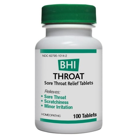 Bhi Throat Tablets, 100 Ct (Best Tablet For Throat Infection In India)