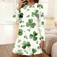 thumbnail image 2 of LIaqionyy Womens St. Patrick's Day Nightgown 3/4 Sleeve Sleepshirt Nightshirt Soft Pajamas Dress Casual Sleepwear, 2 of 6