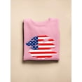 thumbnail image 3 of American Flag Grunge Style Sweatshirt Women -Image by Shutterstock, Female 3X-Large, 3 of 4