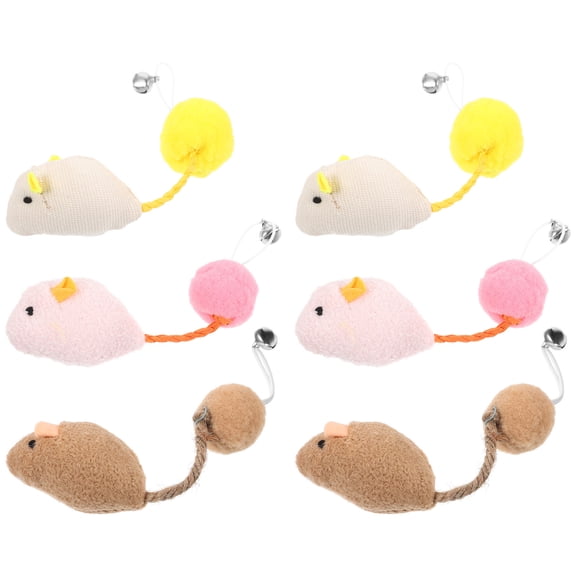LOLIPPYY 6Pcs Mouse Shaped Cat Toys for Indoor Play and Interactive Fun