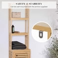 thumbnail image 5 of Tall Bathroom Storage Cabinet with Multiple Shelves and Vented Door, Natural - Trinidad Collection, 5 of 10