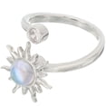 thumbnail image 2 of Anillo ajustable abierto, estético, de moda, con diseño de girasol para mujer., 2 of 6