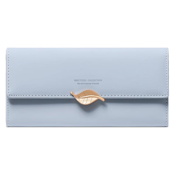 Large Capacity RFID Blocking Women's Trifold Leather Wallet