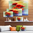 thumbnail image 3 of Peinture de Fleurs de Coquelicot Rouge Aquarelle - Grande Impression sur Toile Florale, 3 of 4