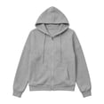 thumbnail image 5 of Jsaierl Womens Zip Up Hoodies Plus Size Solid Color Hooded Sweatshirt Lightweight Fashion Jackets Cozy Jogging Long Sleeve Outerwears, 5 of 8