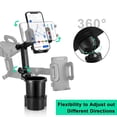 thumbnail image 4 of Support de Tasse Extensible pour Voiture Rotation 360° Support de Cellulaire Compatible avec Téléphone Intelligent Android, 4 of 9