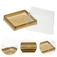 thumbnail image 2 of EeaseMX 50 cajas cuadradas de plástico para pastel de luna, contenedor de hojaldre de yema de huevo, caja de embalaje dorada (grande), 2 of 8