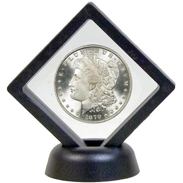 Pack De 6 Marcos Flotantes 3D Para Monedas Y Joyas Con Base, Exhibidor Transparente De Plástico ABS Y PET, Ideal Para Coleccionables, Medallas Y Recuerdos
