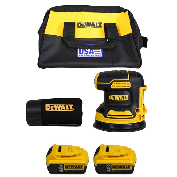 Dewalt DCW210B 20V 5" Random Orbital Sander w/ 2 DCB205 20V 5.0AH Battery