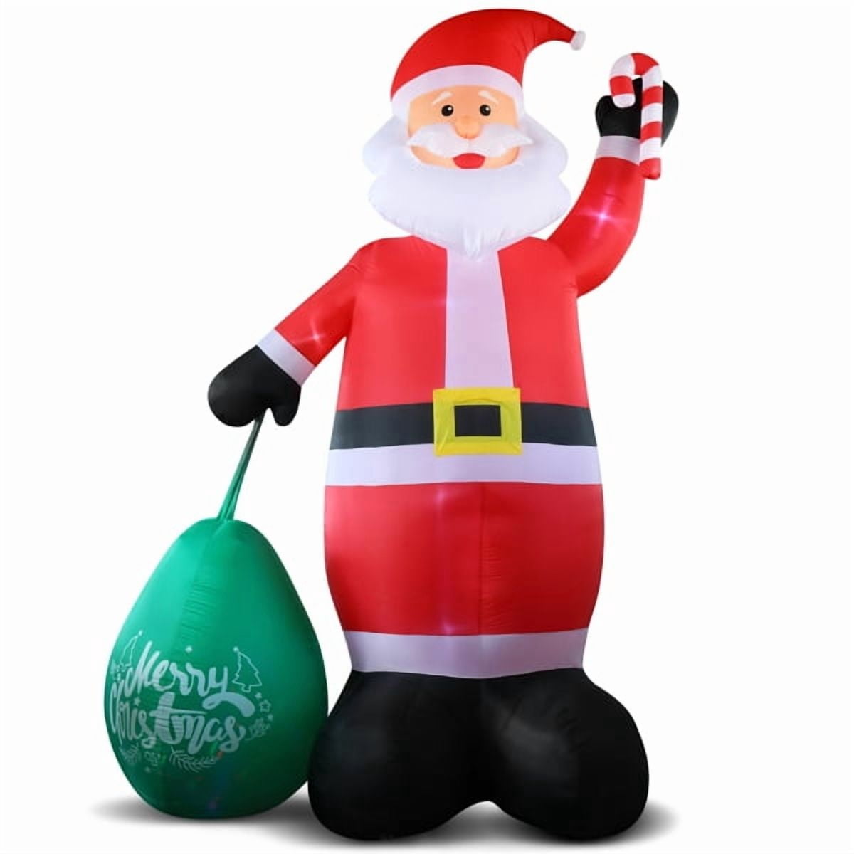 14ft Giant Christmas Inflatable Santa, Built-in LED Lights, Waterproof Polyester, Built-in Fan/Adapter, Indoor/Outdoor Yard/Store Holiday Decor