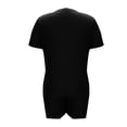 thumbnail image 6 of WMTBSRSW Womens Summer 2 Piece Outfits Lightweight Casual Ribbed Knit Short Matching Clothing Set Solid Comfy Crewneck T Shirts and Shorts Black L, 6 of 8