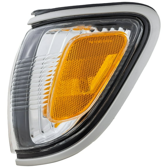 Corner Light Compatible with Toyota Tacoma 2001-2004 LH Assembly Park Lamp with Silver Trim