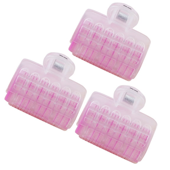 9Pcs DIY Curlers Styling Tools Hairdressing Tool Self Adhesive Hair Rollers Curlers 1 Set 3pcs Large Pink