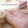 thumbnail image 5 of REGALWOVEN Fitted Microfiber Bed Sheets for All-Season Comfort and Breathability Light Pink 1 PC 39.0x74.8 inch, 5 of 5