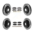 thumbnail image 1 of Transit Auto Front Rear Coated Drilled Slotted Disc Brake Rotors and Semi-Metallic Pads Kit for Car 2018-2020 Jeep Wrangler Rubicon with Heavy Duty Brakes Code BR2 & BR6 KDF-101041, 1 of 11