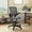 Dark Gray, variant on BizChair Mid-Back Blue Mesh Ergonomic Drafting Chair with Adjustable Foot Ring and Flip-Up Arms
