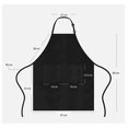 thumbnail image 3 of Apron Sleeve for Kitchen Sunyue Cotton Adjustable Bib Apron Kitchen Apron With 2 Pockets For Barbecue Painting,Black Kitchen Apron Sleeve, 3 of 6