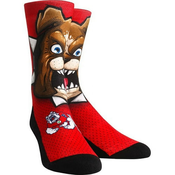 Fresno State Bulldogs Rock Em Socks Mascot Crew Socks