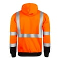 thumbnail image 3 of JORESTECH Hi-Vis Safety Full-Zip Hoodie Sweater, ANSI Class 3 (Orange/Black, 4XL), 3 of 8