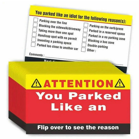 Funny Parking Violation Tickets 100-Pack Novelty Gag Gift Stocking Stuffers For Adults Paper Tickets Standard Size