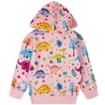 thumbnail image 2 of Toddler Girl Dinosaur Hoodie Sweatshirts With Pocket Cute Sweater Animals Top Long Sleeve Winter Fall Coat 3-8T (8186-4T), 2 of 6