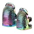 thumbnail image 2 of Thimble Finger Protector, Sewing Thumb Protector Durable Adjustable Finger Protector DIY Quilting Tools  For Hand Sewing Gray,Cyan-blue,Colorful,Silver,Rose Gold, 2 of 8