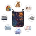 thumbnail image 4 of Balery Dreamy Jester Under Stars Cesta de ropa redonda con asas, impermeable, independiente, para ropa, juguetes, dormitorio y familia-Medium, 4 of 6