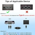 MIDI to USB Cable(6.6FT), USB to MIDI Cable Converter 2 in 1 PC to