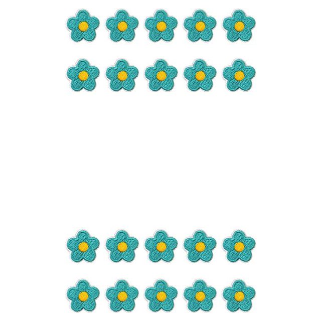 Moyic 10 Pieces Flower Iron on Patch Self-adhesive Repair Floral Emergency Supplies Patches Pattern Jean Embroidered for DIY Type2 NO2