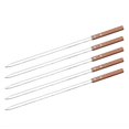 thumbnail image 5 of Juego de 6 brochetas planas de acero inoxidable de 60 cm, 5 of 5