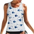 thumbnail image 2 of Aboser Summer Swimsuit Tops for Women Only Tankini Top Tummy Control Bathing Suit Tops without Buttom Ruched Casual Print Swimsuits Top, 2 of 7