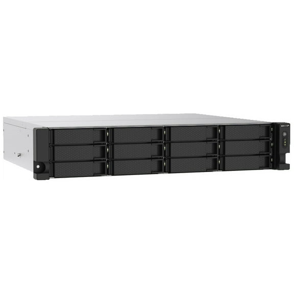 QNAP TS-1273AU-RP-8G-US 2U 12-Bay NAS/iSCSI IP-SAN.AMD Ryzen V1500B Quad-core 2.2GHz,8GB RAM, 2x2.5GbE LAN,Redundant PSU