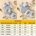 thumbnail image 4 of LAPAKIDS Newborn Infant Baby Boy Hooded Sweatshirt Tops Pants Clothes Outfits 2PCS Set 9-12 Months, 4 of 6