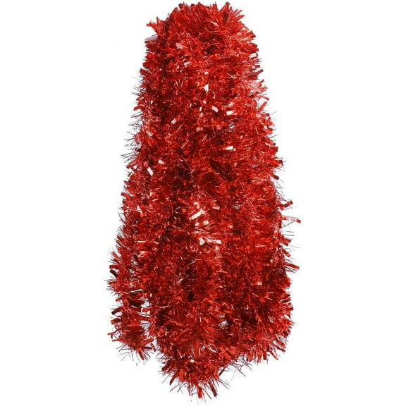 Red Tinsel Garland Christmas Tree Decorations Wedding Birthday Party Supplies for 16.5 FEET Long