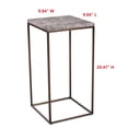 thumbnail image 3 of Genuine Marble Top Antique Bronze Finish Metal End Table - Medium, 3 of 4