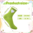 thumbnail image 2 of Bocaoying Girls Cotton Athletic Crew Socks, Multicolor Cute Hearts Patterns, 12 Pair, Ages 3-12, 2 of 7