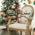 thumbnail image 3 of Sm:)e Christmas Snowman Reindeer Gloves Eucalyptus Throw Pillow Covers Red, 20 x 20 Inch Winter Holiday Stripes Cushion Case Decoration for Sofa Couch Set of 4, 3 of 7