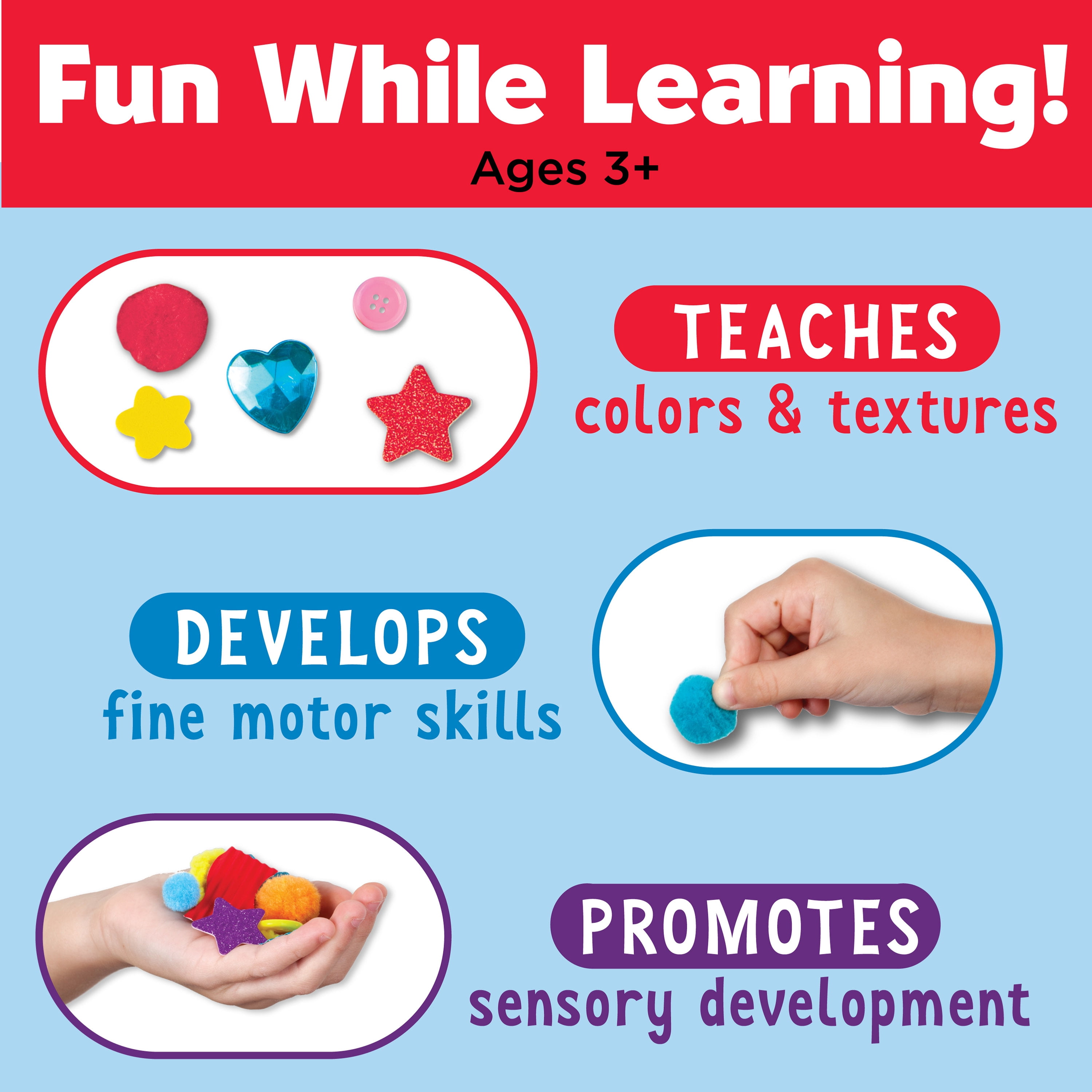 Creativity for Kids Sticky Wall Art Balloons- Child Sensory Activity for Boys and Girls Ages 3+