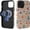 Christmas Cookies Snowman Hat, variant on Magnetic Case for iPhone 16 Pro Max Design, Compatible with MagSafe, Slim Protective Soft TPU Bumper Phone Cover Women Girls Case for iPhone 16 Pro Max-Dark Gothic Bookshelf Moon