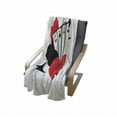 thumbnail image 4 of Poker Soft Flannel Fleece Throw Blanket, Playing Cards 4 Aces Illustration with Suit Motifs Casino Art Print, Cozy Plush for Indoor and Outdoor Use, 70" x 90", White Black and Scarlet, by Ambesonne, 4 of 6
