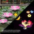 thumbnail image 4 of Lámpara flotante de flor de loto que cambia de Color con energía Solar resistente al agua, color rosa colorido para jardín, 4 of 8