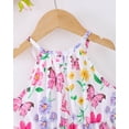 thumbnail image 6 of 4T Baby Girls Dress 5T Girls Sleeveless Dress Butterfly Print Toddler Girls Summer Halter Floral Dress, 6 of 8