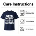thumbnail image 5 of Need Money 4 Car Parts Automotive Graphic T-Shirt, Unisex Classic Fit, Cotton-Rich, 180 GSM, Front Print, 5 of 5